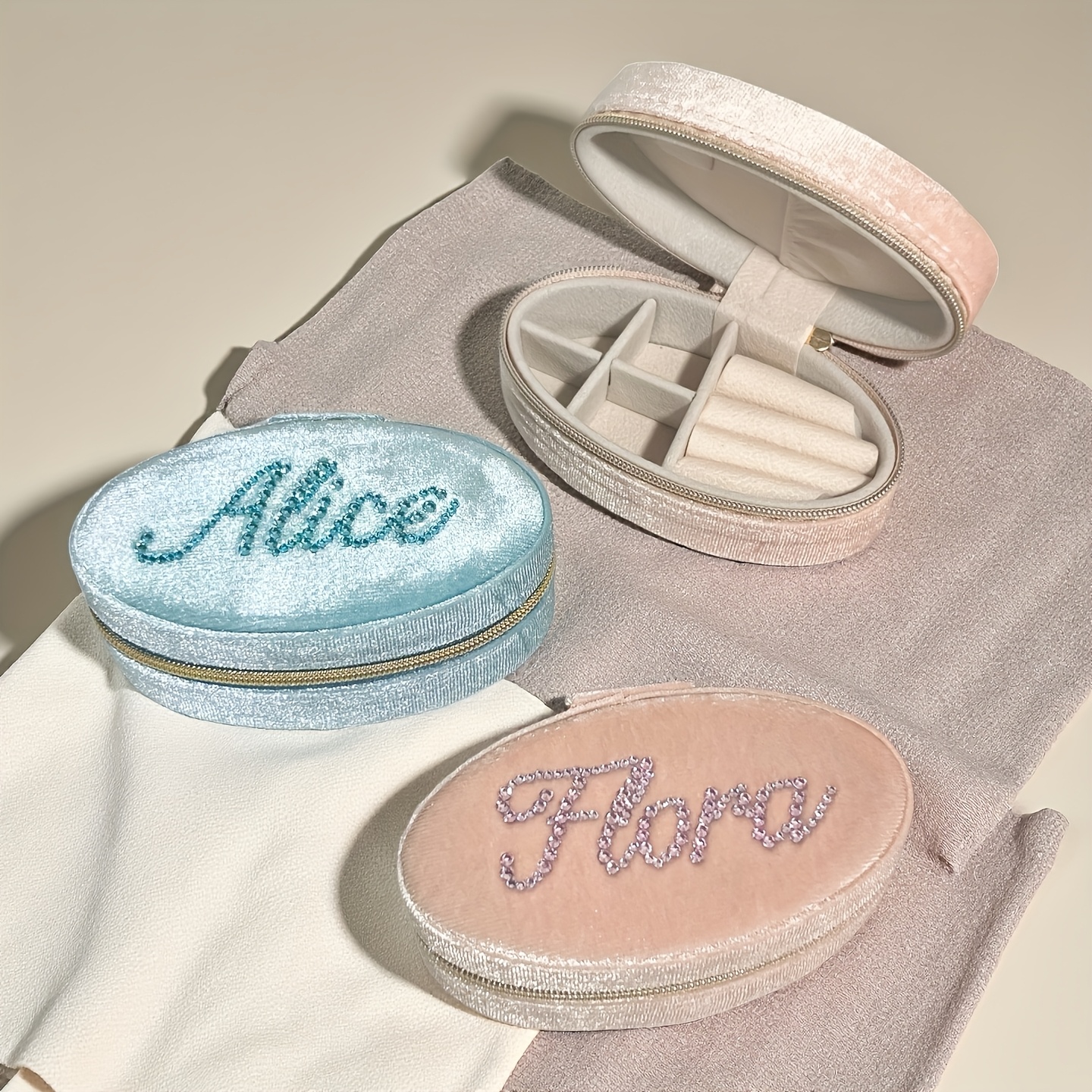 Personalized Rhinestone Custom Jewelry Box