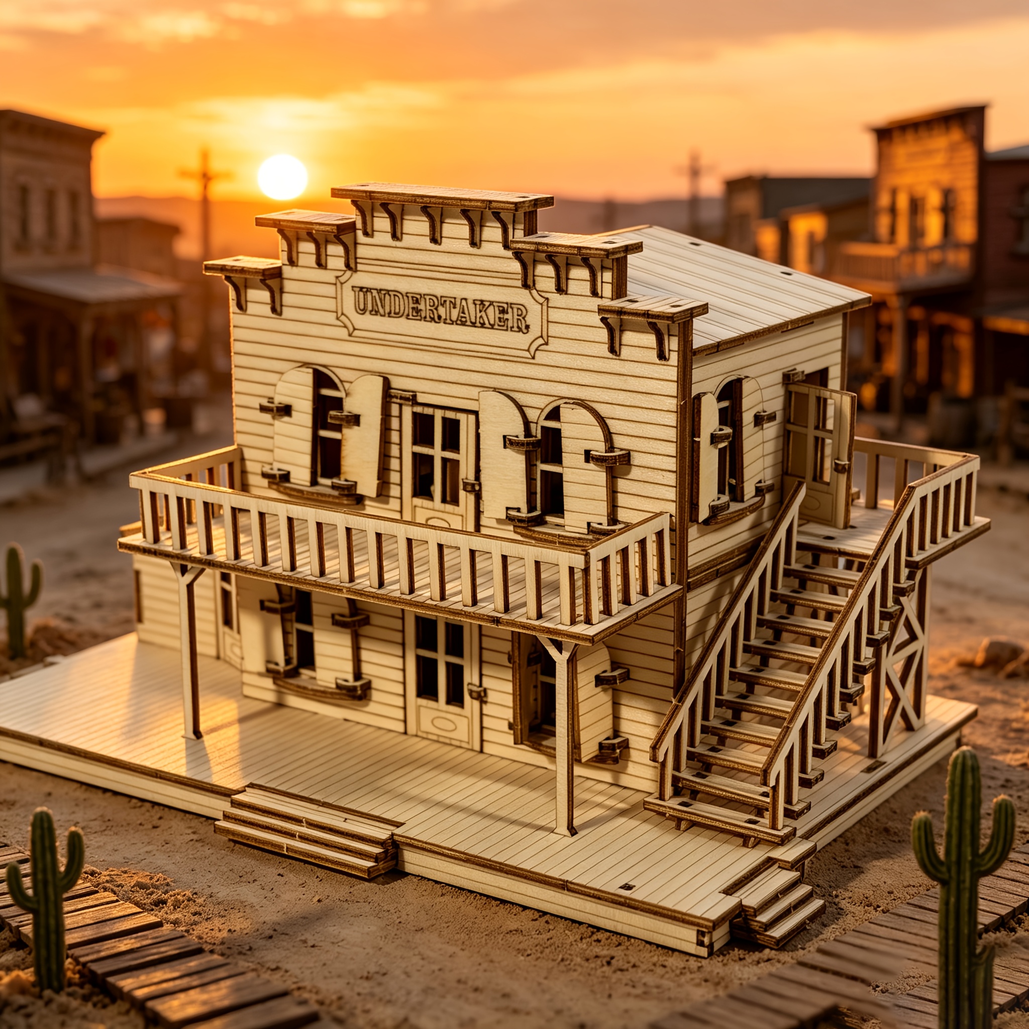 3D Wooden Puzzle: Funeral Home Log Cabin Kit