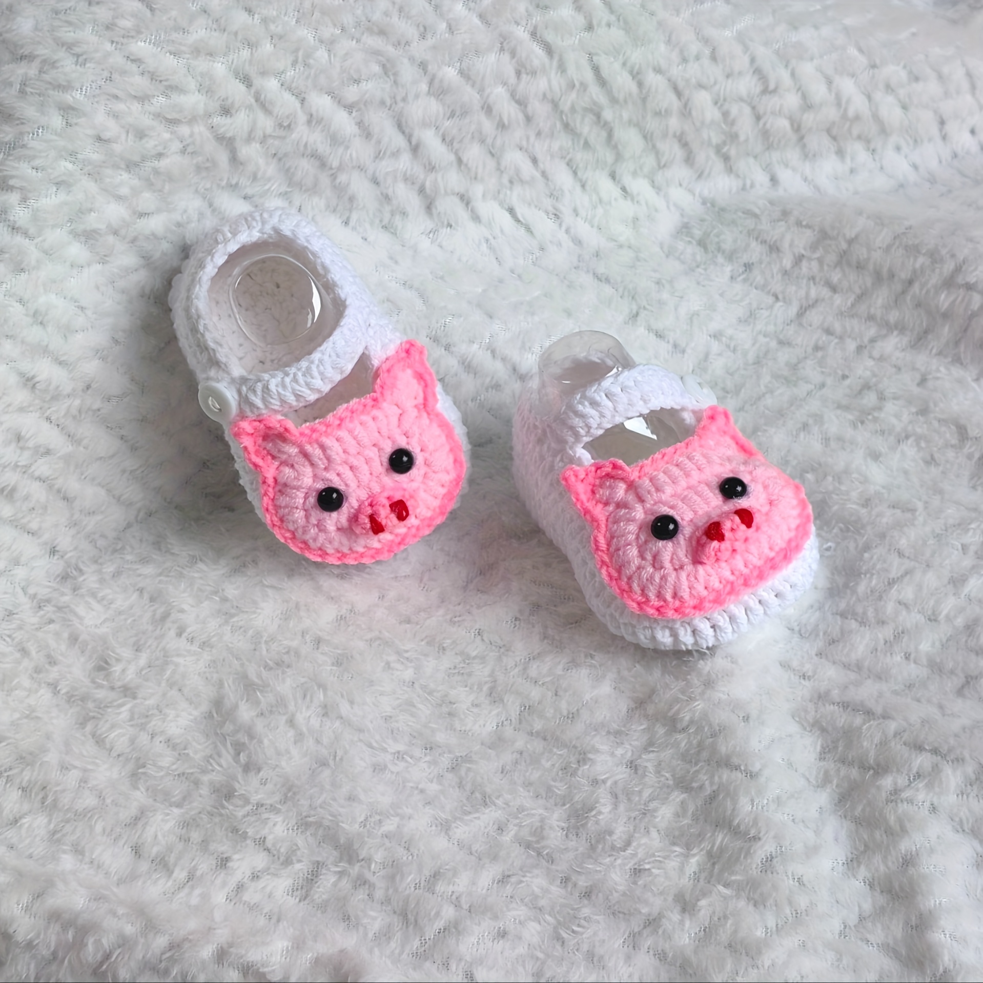 par zapatos bebé hechos crochet diseño cerdo lindo Temu Ecuador