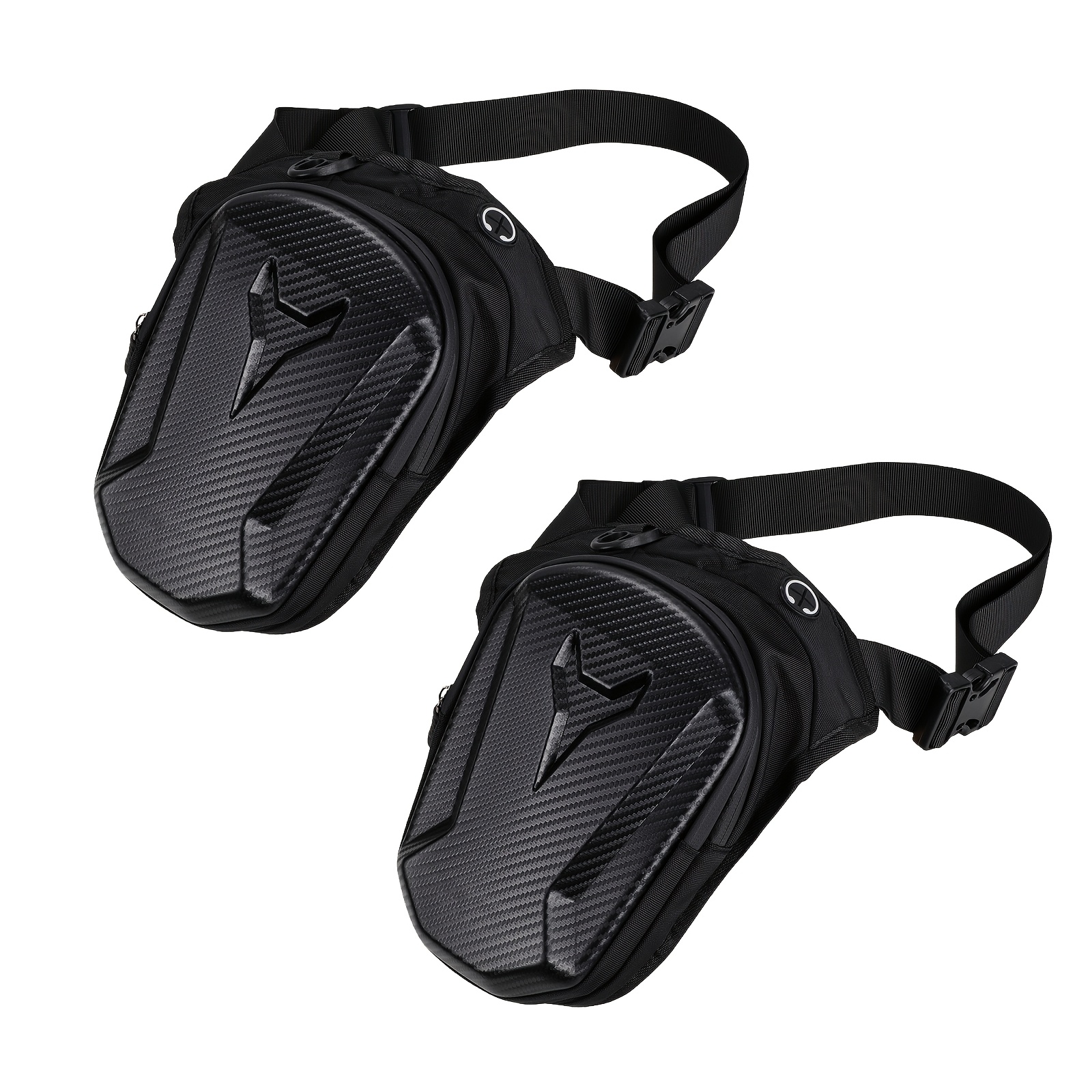 TEMU 2pcs Motorcycle Leg Side Fanny Pack Bags Waist Thigh Pack Pouch Leg Bag Waist Pack Pouch With Adjustable Drop Shoulder Strap And Dual Zipper For
