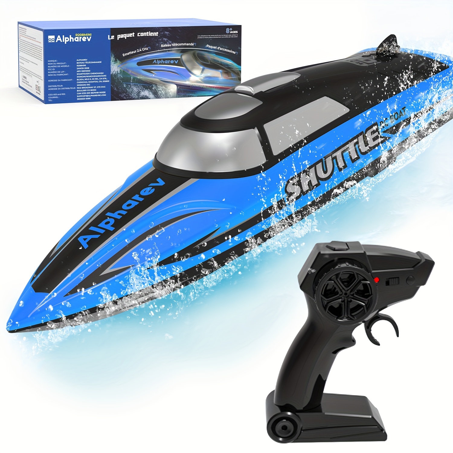 

15km/h Remote Control Boats, Summer Pool Toys Water Rc Boat For Boys Childs Age 3-7 8-12