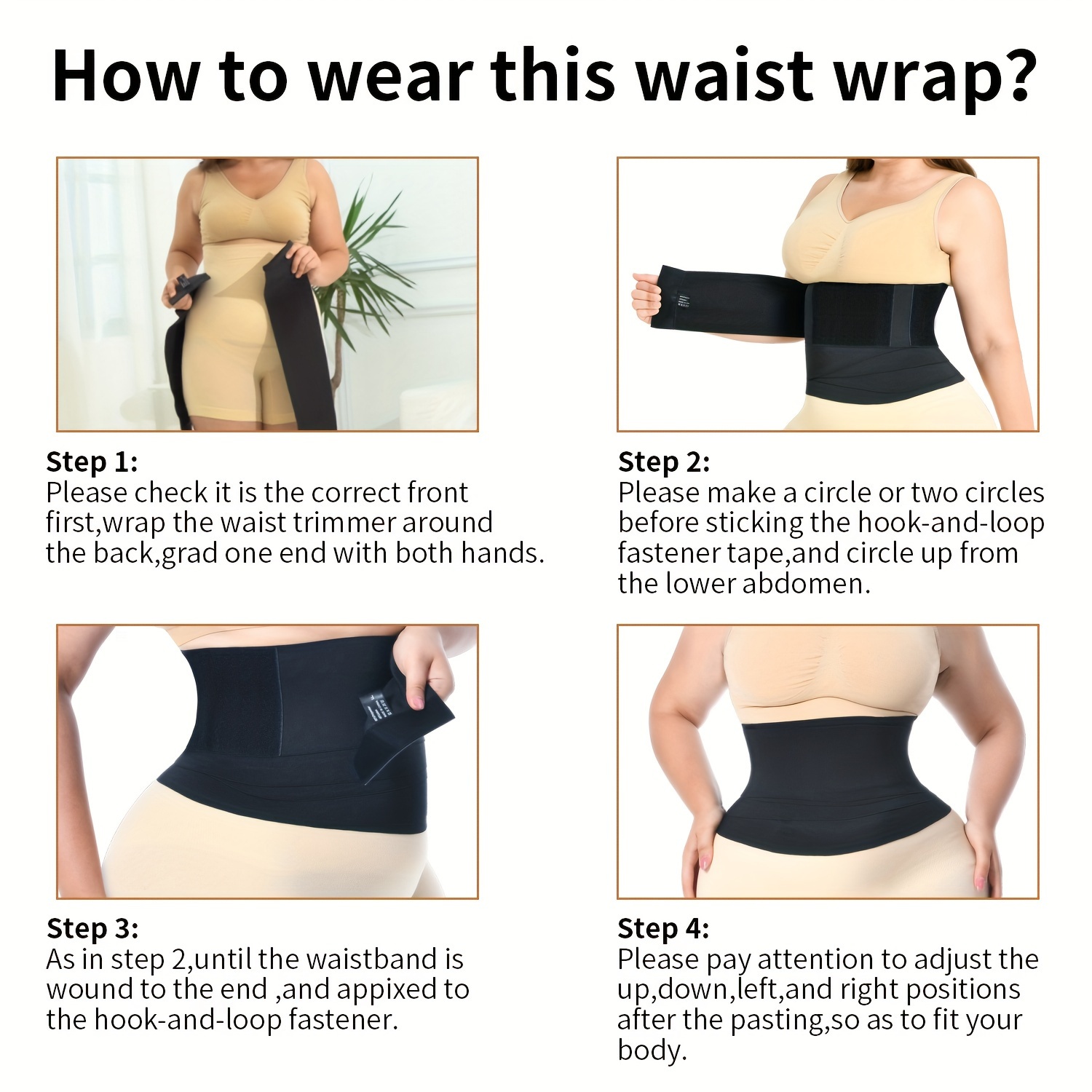 Waist Trainer For Women Waist Trimmer Lower Belly Fat Plus - Temu