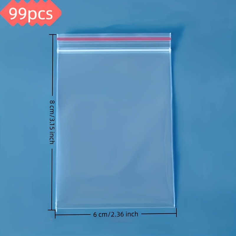 TEMU 99pcs Transparent Self-sealing Storage Bag Set, In Multiple Sizes, Suitable For Categorizing And Storing Jewelry, Beads, Parts, And More. The