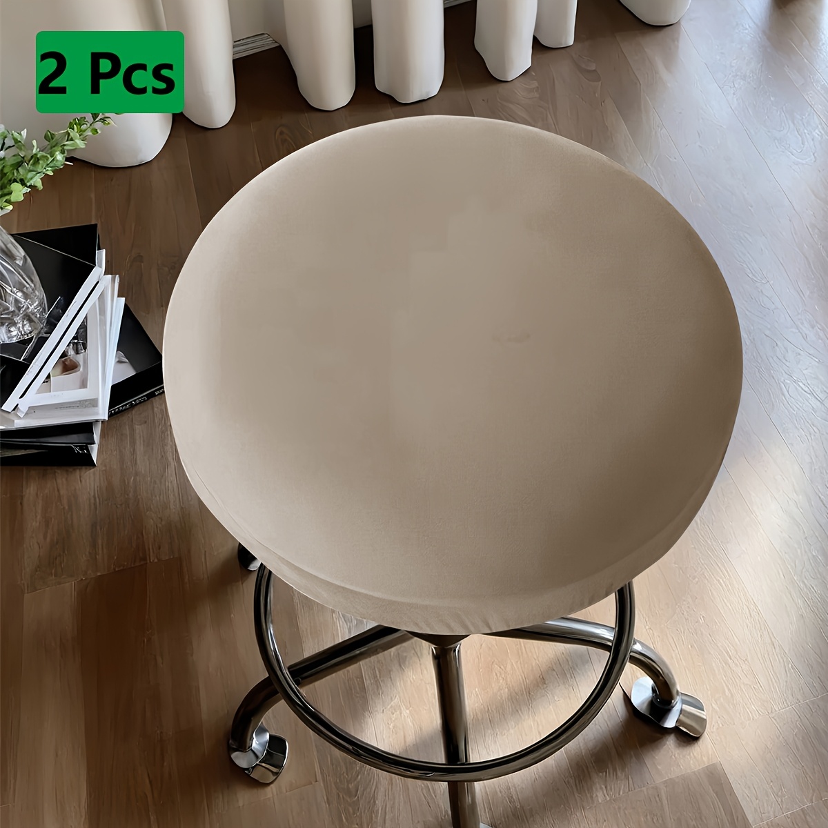 TEMU 2pcs, Round Chair Covers, Swivel Bar Stool Covers, Chair Cushions