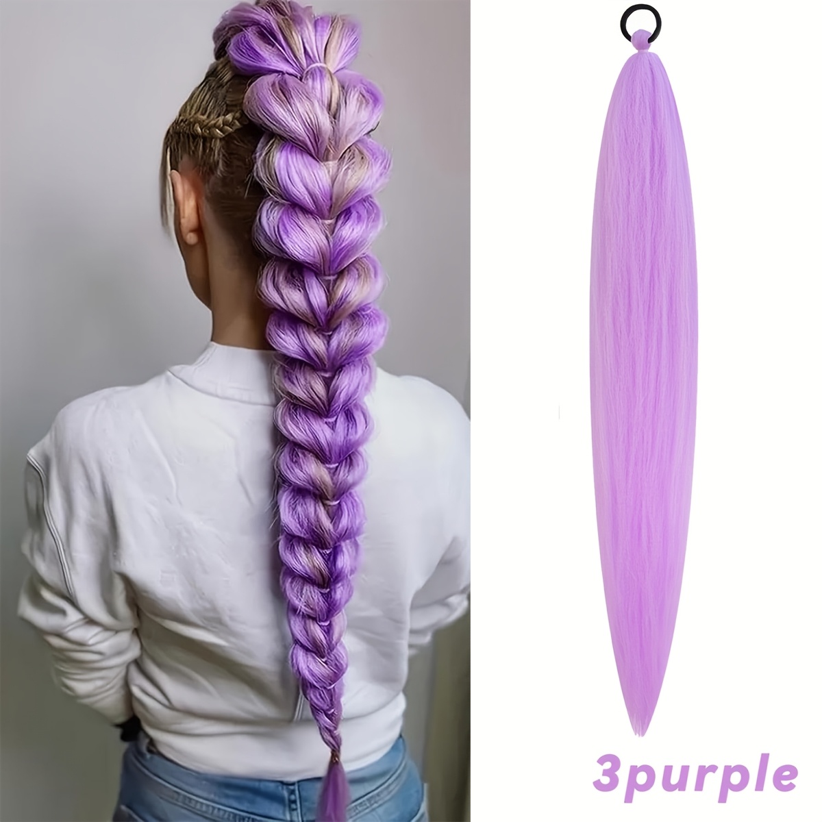 E-shop 1 Stück Halloween Weihnachten Feiertagsband Synthetikfaser Damenperücke für Cosplay, Fotografie, – Sicherer Geflochtener Stil, für Mehrere