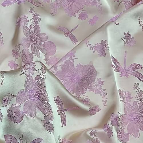 high end silky glossy dragonfly fabric suitable for handmade diy storage bags skirts vests and hair ties