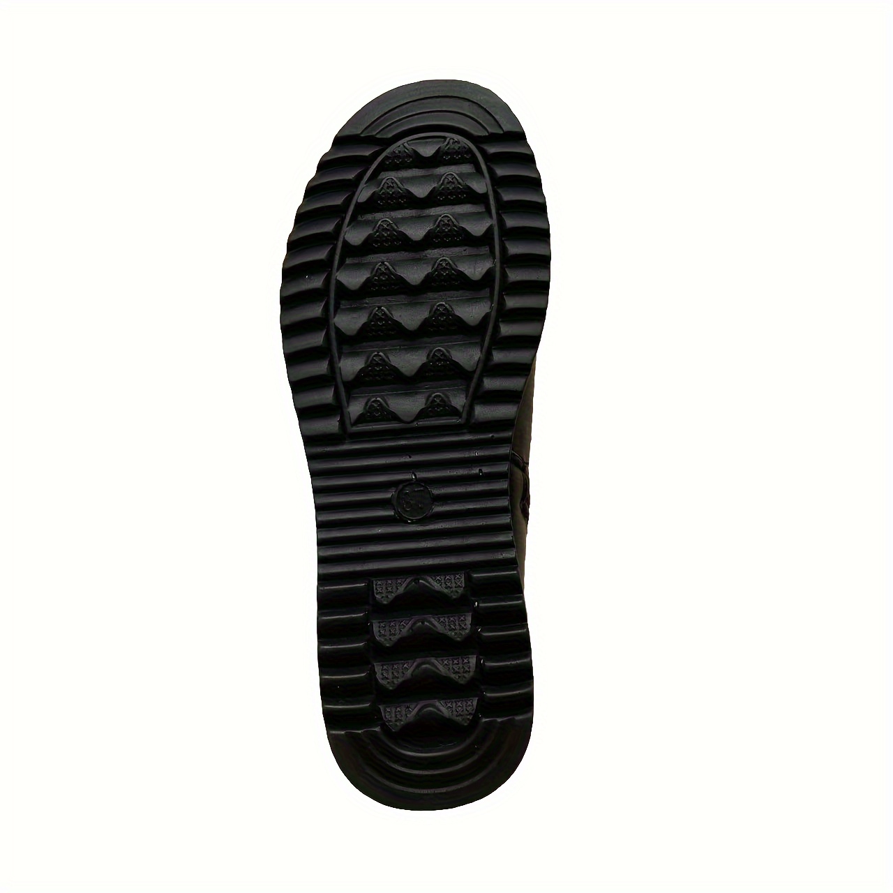 womens winter side zipper comfortable thick pu sole warm furry lined round toe casual shoes solid color synthetic cover durable grip boots   protection 2