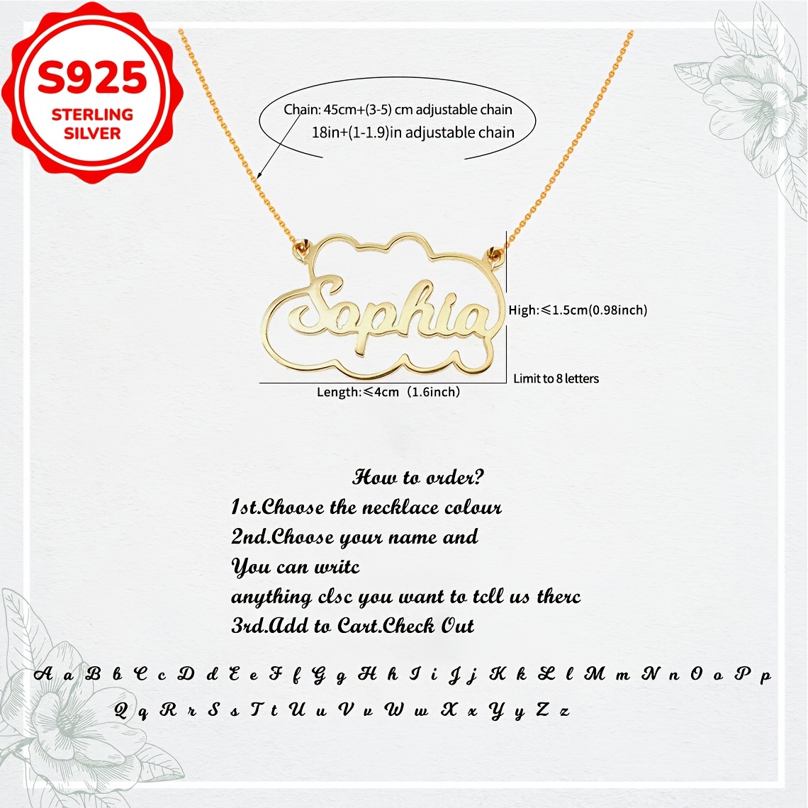 Custom-Made 4G925 Pure Silver Choker Necklace