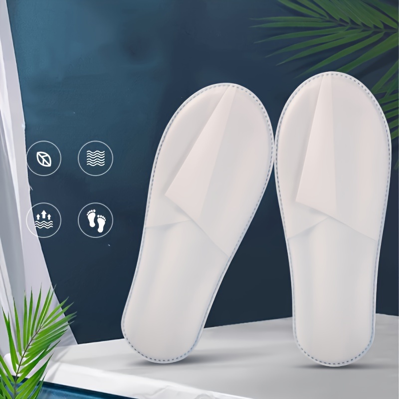 

20/40 Pairs Of Men's Lightweight Disposable Non Slip Home Shoes, Comfy Non Slip Casual Rubber Sole Slides, Men's Indoor Footwear