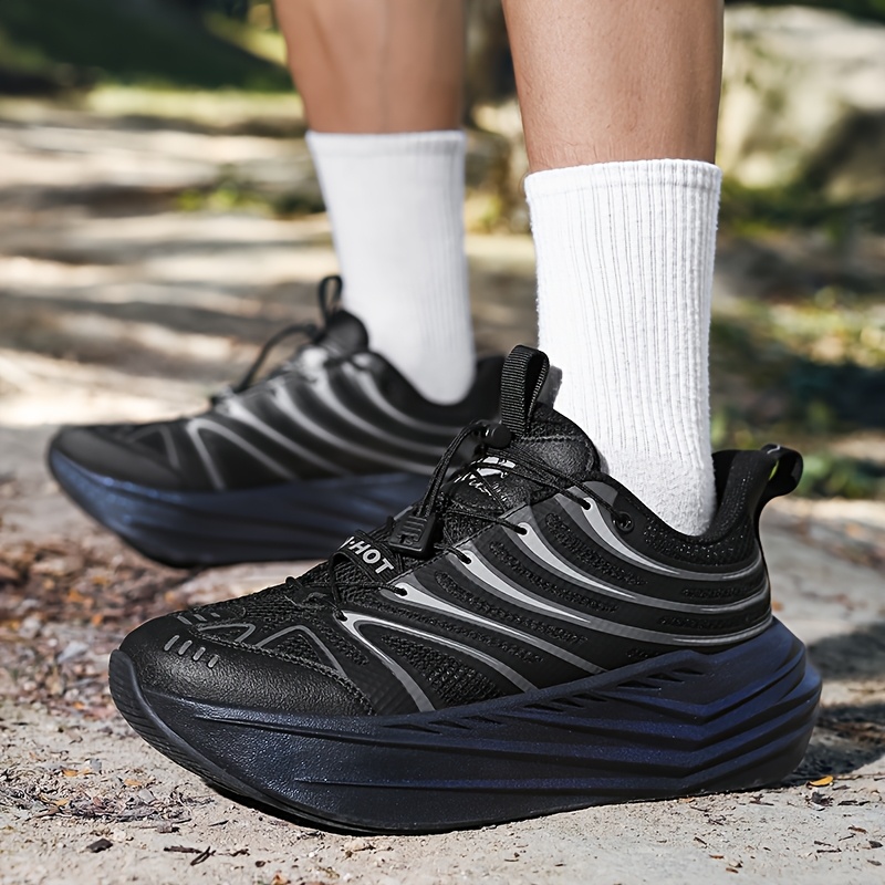 Men's Lightweight Slip-On Sneakers Suitable for Running, Hiking & Gym - Breathable Mesh Low-Top Laceless Shoes with Stability Sole, Non-Slip Traction for Indoor/Outdoor Training, Large Sizes Available for Commuting & Track Field Use