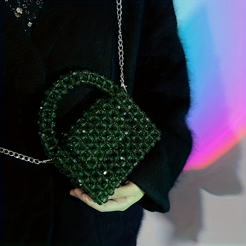 Green Bead Bag Chain