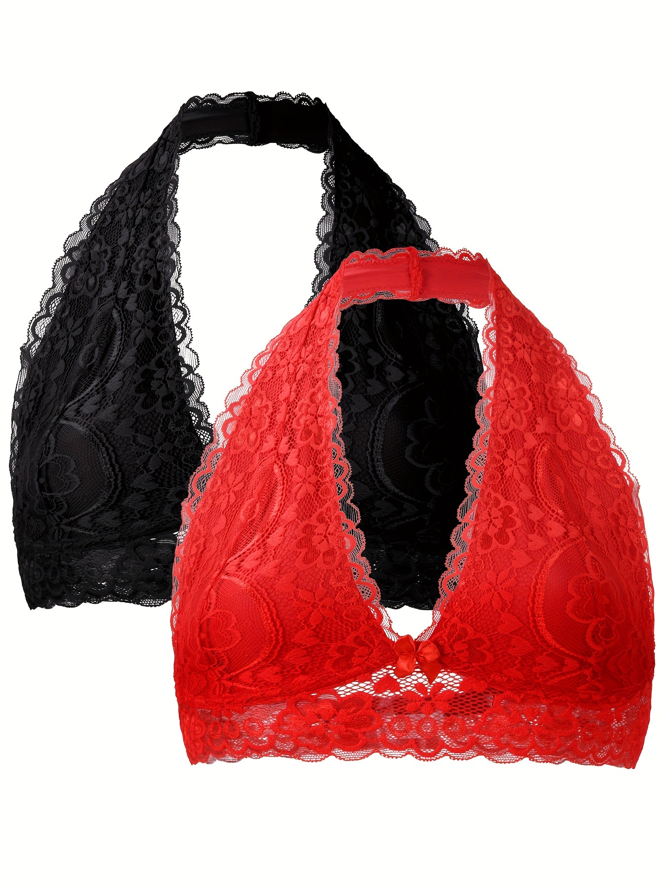 sheer halter bra