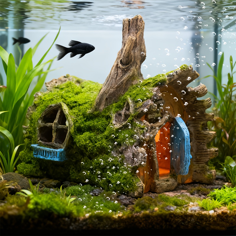 TEMU Colorful Resin Caves For Betta Fish - Improve Of Your Aquarium, Offer Hiding Spots, And An Atmosphere For Your Fish - Ideal For Aquarium Decoration.