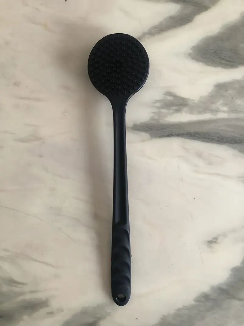 1pc ergonomic silicone bath brush with soft bristles & long handle - gentle back scrubber for 31pcs hard-to-reach areas, durable shower brush for exfoliating & cleansing, no battery needed, back scrubber for shower, personal care tool. Product details 6