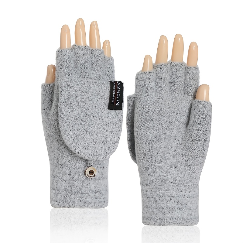 Unisex Winter Gloves, Warm Ted Fingerless Gloves, Half-finger Gloves, Gloves, Thickened Winter Gloves