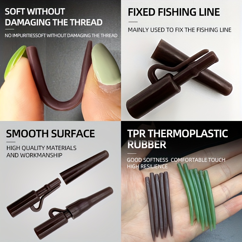 40pcs carp fishing lead clips tail rubber tube anti Temu United