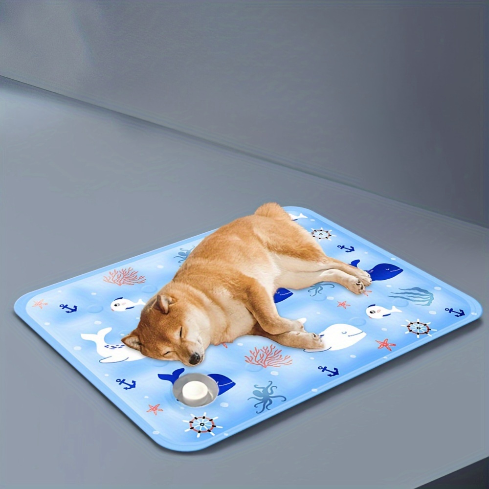 

Cooling Pet Mat For Dogs & Cats - Cartoon Design, Pvc, Square Shape, Stain-resistant, Ideal For Small To Medium Breeds Cooling Mat For Dogs Dog Cooling Mat