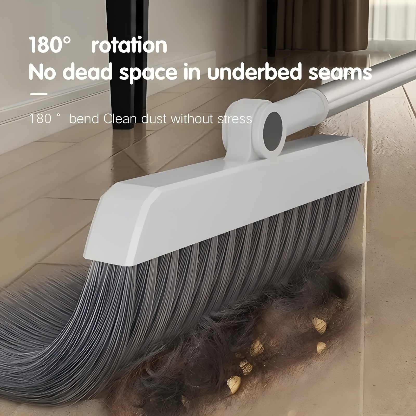 2 in 1 broom and dustpan set with garbage bags heavy duty sweeping dusting combo long handle for hard floors pet hair removal space saving design ideal for home office dorm bathroom kitchen cleaning gadgets dorm essentials sleek combo sturdy construction home organizers Product details 2