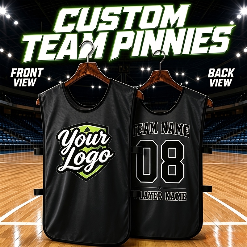 TEMU Custom Work Apron Vest Team Uniform Training Vest, Supports Personalized Logo, Team Name, Player Name And Number, Front And Back Print Design,