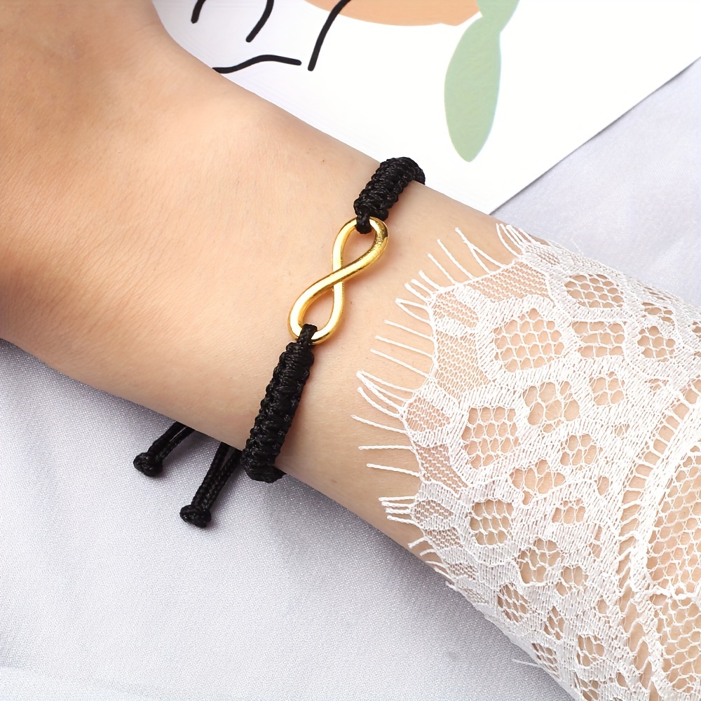 Adjustable Infinity Charm Bracelet Red String for Couples & Friends