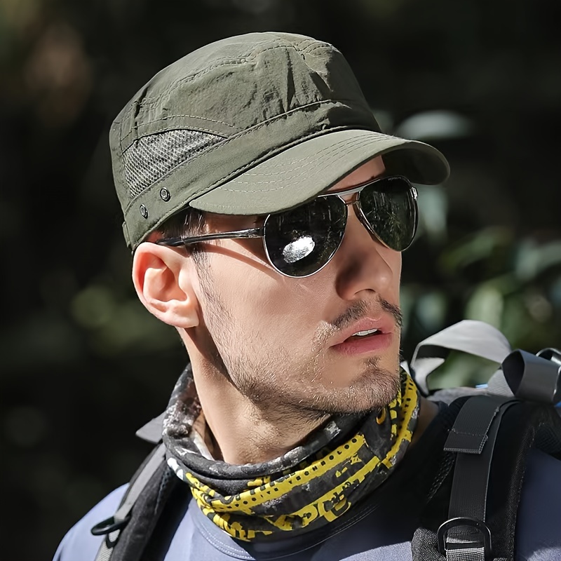 1pc summer sunshade and sunscreen   hat mens outdoor quick drying hat autumn   fishing cap for men details 1