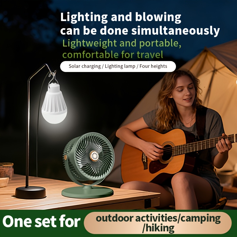 USB Charging Home Floor Fan, Solar Floor Fan, Outdoor Solar Charging Electric Fan, Retractable Floor Fan, Long-lasting and Durable Fan, Suitable for Home Living Rooms and Outdoor Camping