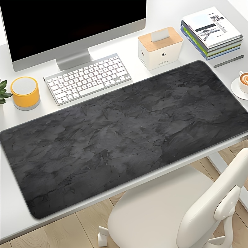 E-shop Großes graues Gummi-Mauspad mit Marmorstruktur - XL Desktop-Tastaturmatte für Büro und Gaming, Home Zubehör, Schreibtischunterlage |