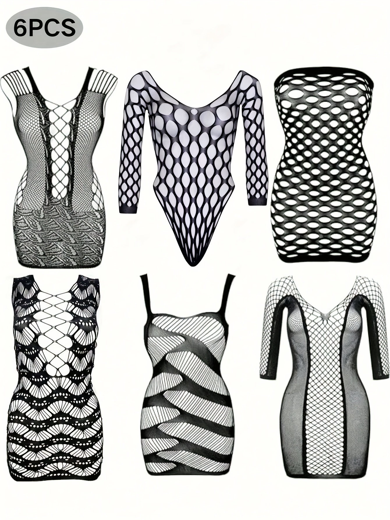 conjunto lencería malla mujer piezas: camisola vestido red