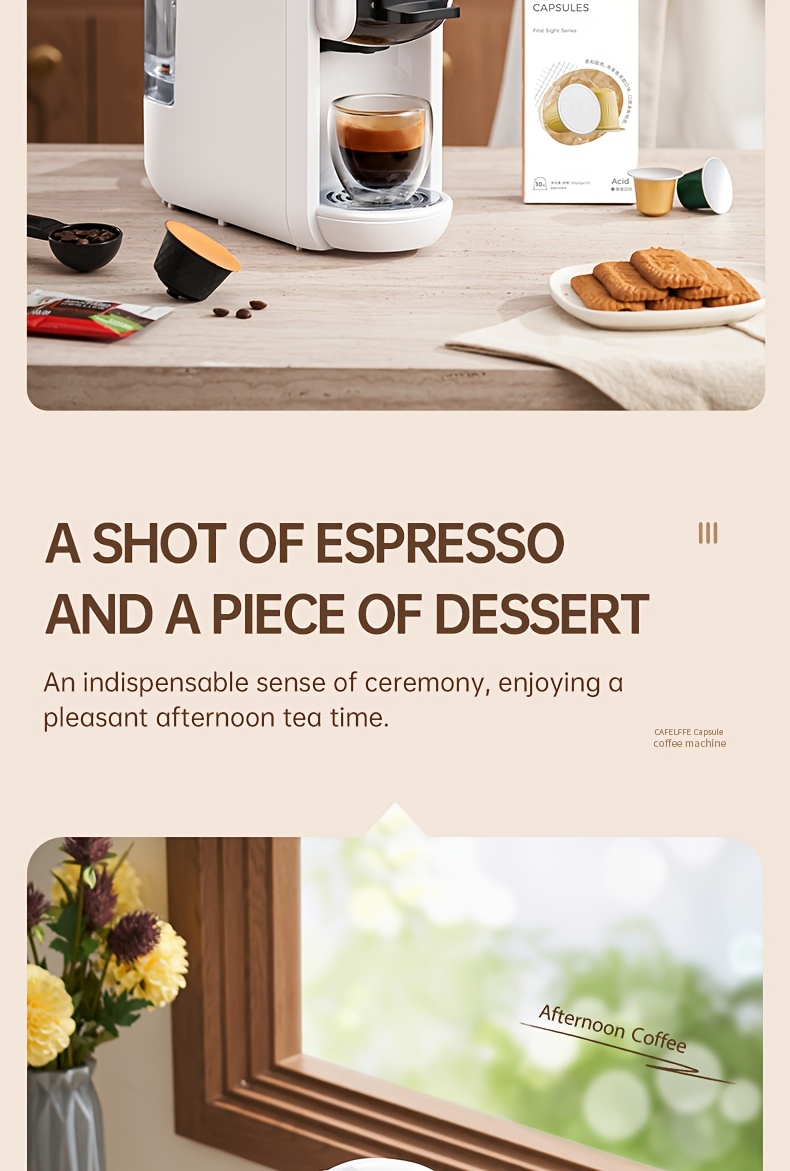  4 in 1 capsule coffee maker mk603 hot cold brew espresso machine 19bar suitable for nec capsules dg capsules ese and coffee powder easy to clean rust proof 0 6l removable water tank suitable for home kitchen and gift details 8
