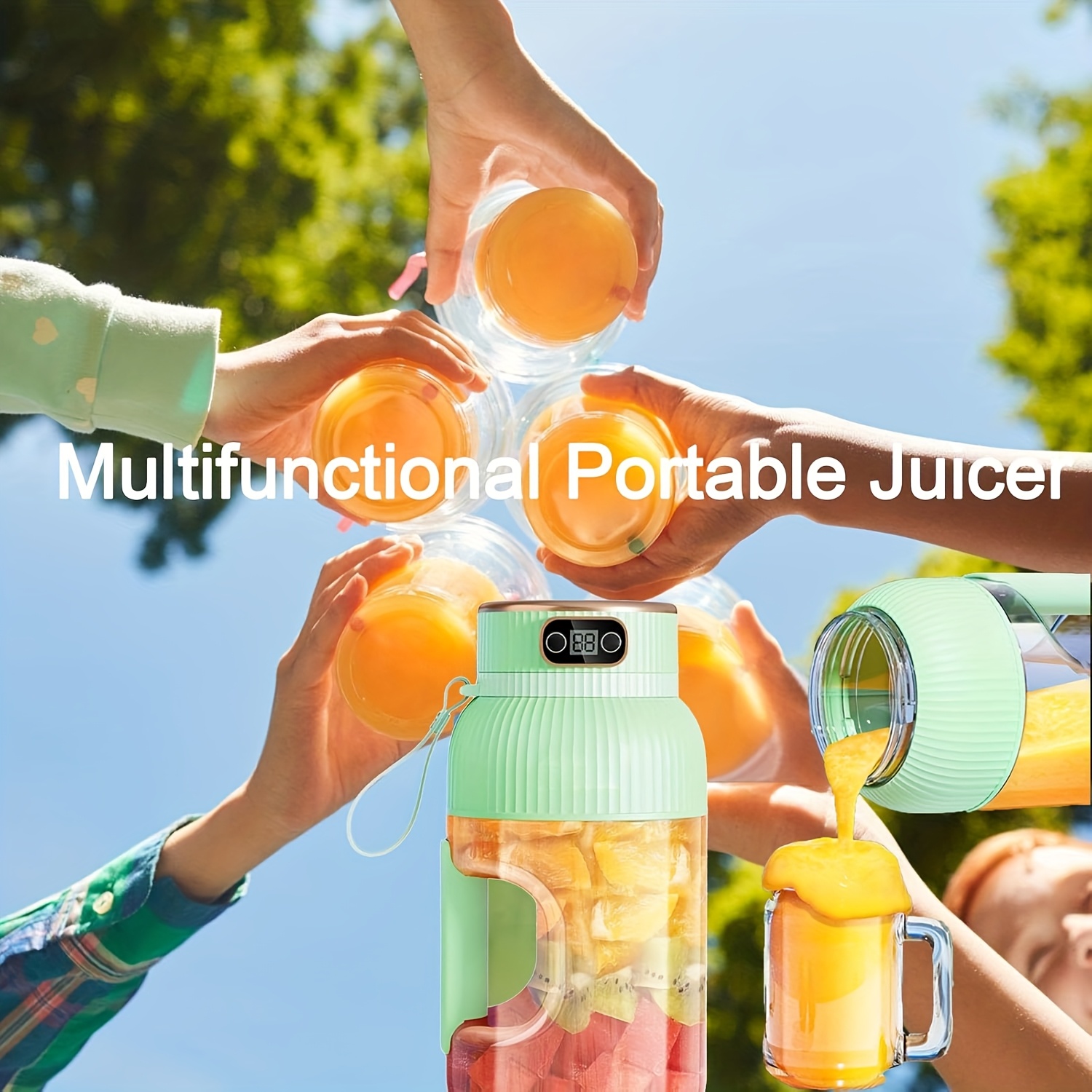 A Portable Juicer with 10 Blades, Suitable for Vegetables, Fruits,... product image 9