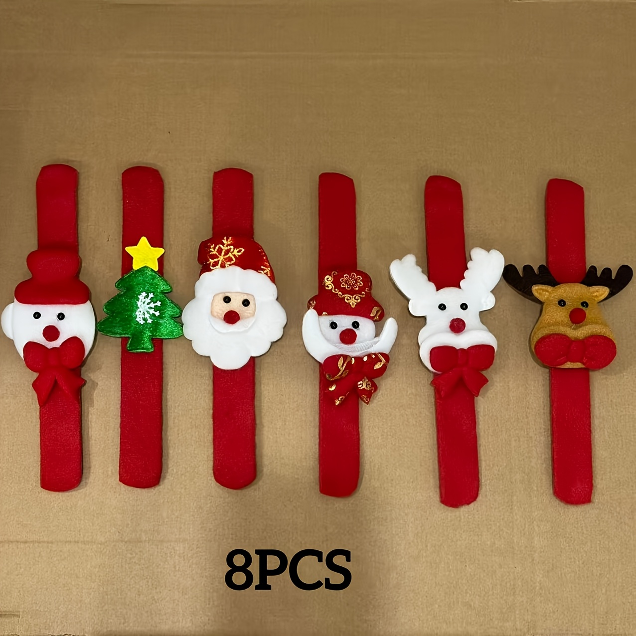 TEMU 8pcs Christmas Rhythm Are Fun And Festive Circular Bracelet Additions, Suitable For Any Occasion's Christmas Rhythm Bracelet (random Style)