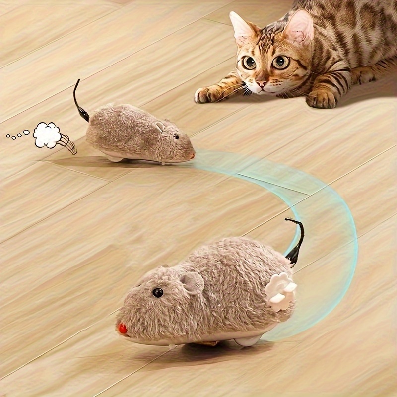 juguete gatos: pack ratones cuerda juguete realista Temu Peru