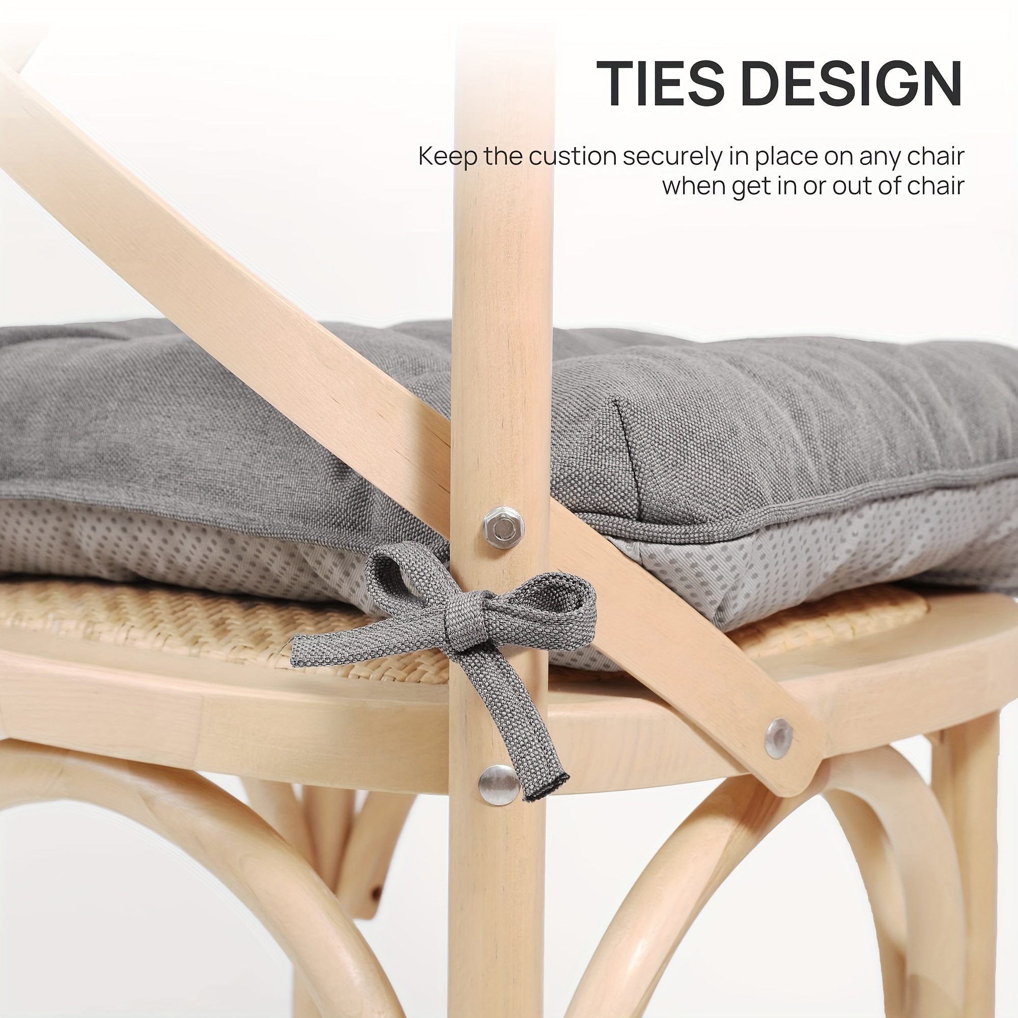 memory foam chair cushions set of 4 m l size outdoor indoor chair pads for dining chairs 4 pack seat cushions for kitchen dining room office patio chair details 5