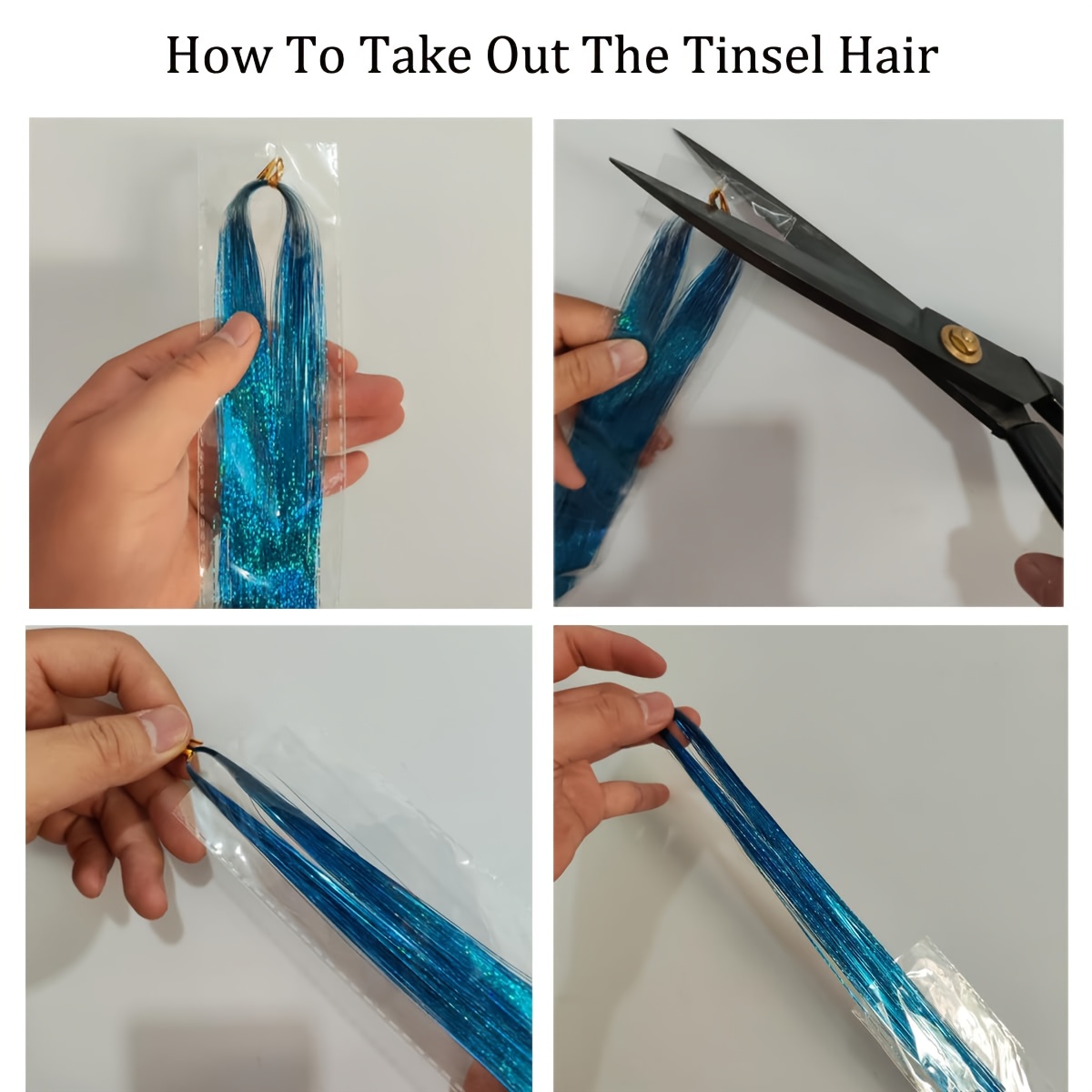 8pcs   glitter hair tinsel extensions - heat resistant, sparkling fairy hair accessories for women,   halloween & parties, party hair accessory | glittery hair extensions | heat resistant fiber, hair accessories Product details 7