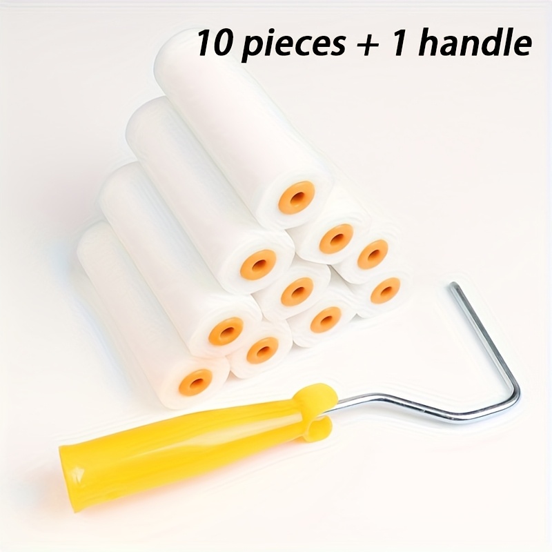 Sponge Roller Sets (10pcs Set, 11pcs Set, 20pcs Set, 22pcs Set). Suitable For Water-based Paints, Latex Paint Rollers, Paint Rollers And Small Finger Grip Brushes For Pressing
