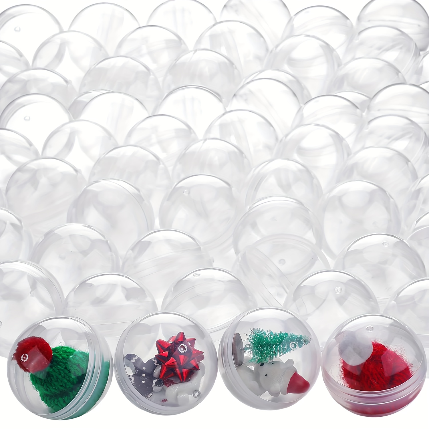 

Translucent Mini Capsule Set - 20/100/200pcs | 1.26" Empty Plastic Pods For Gumball Machines | Ideal For Party Favors, Prizes & Crafts