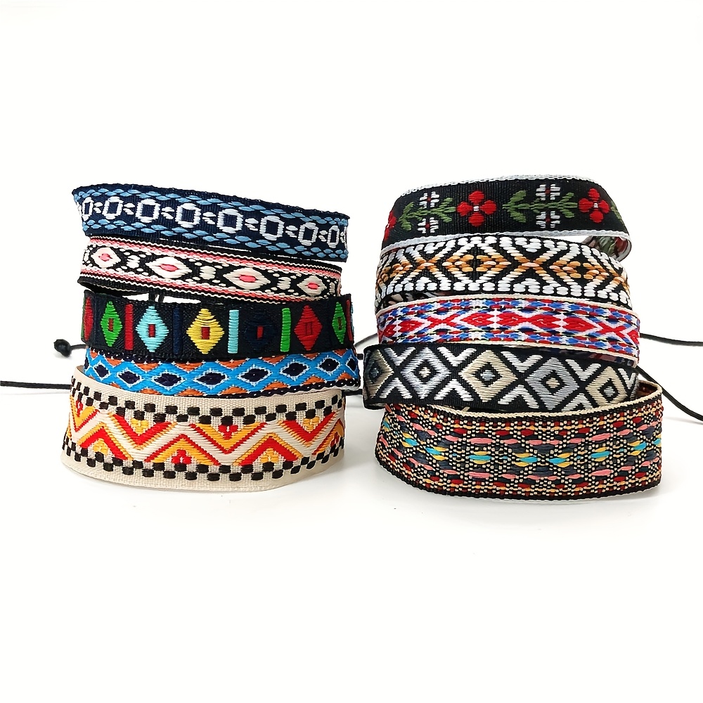 10pc Artistic Vintage Handmade Men's Braided Bracelets Set