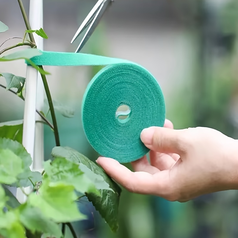 1 Roll 5m/196inch Hook And Loop Garden Plant Ties Tape, Reusable And Adjustable Fastener For Strong Support In Indoor/Outdoor Gardening, Thicker Design For Tomato Vines & Growing Plants, Gardening Gift Idea