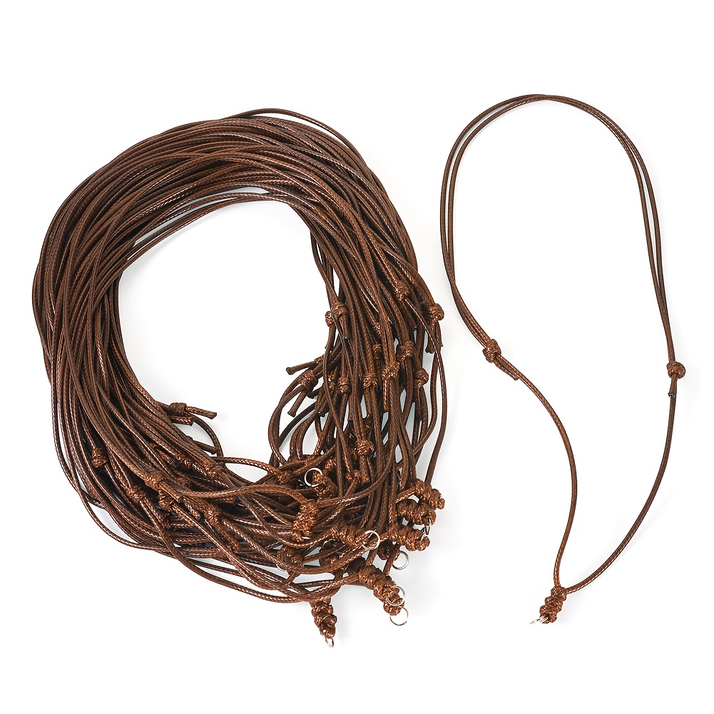 Image of 30pcs Waxed Polyester Braided Adjustable Necklace Makings, For Pendant Necklace Making, 12.6~25.2 Inches