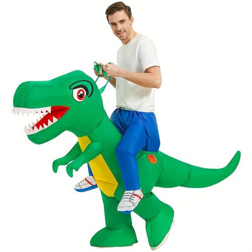 dinosaur polyester inflatable dinosaur costume for adults suitable for and parties blower and battery box batteries not included