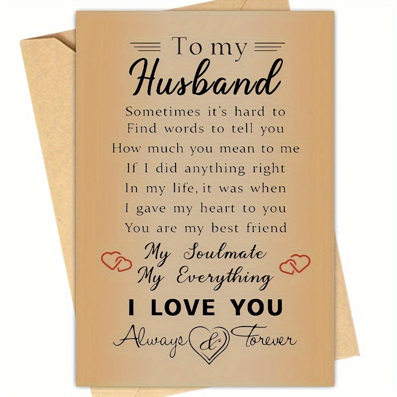 

1pc, I You, My Husband , Personalized For Any , Fun For , Envelopes.