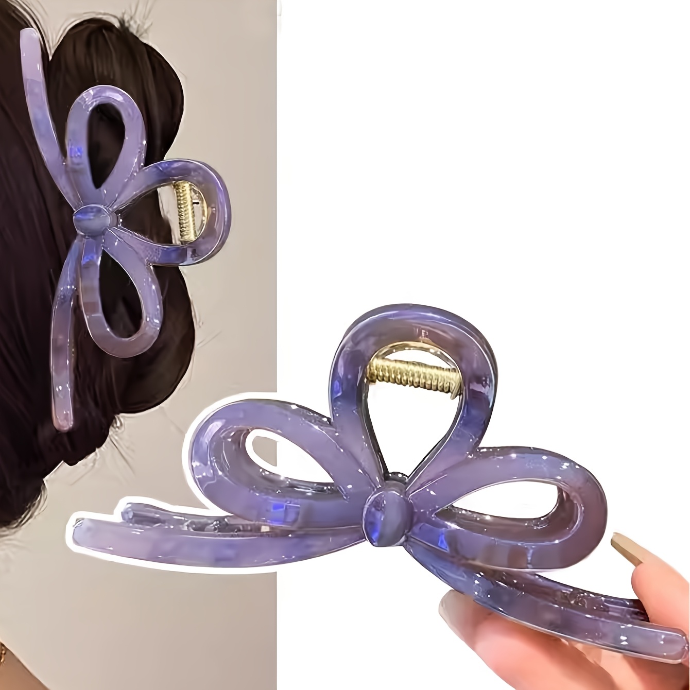 purple claw clip sold on Temu Australia display picture 2