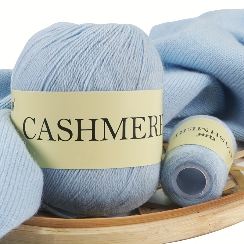 

Luxurious Cashmere Yarn Set - For Diy Knitting And Crocheting, Sweaters, Hats, Scarves - 50g Large + 20g Small Pack