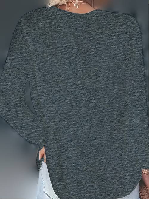 long sleeve t shirt casual crew neck top for womens clothing