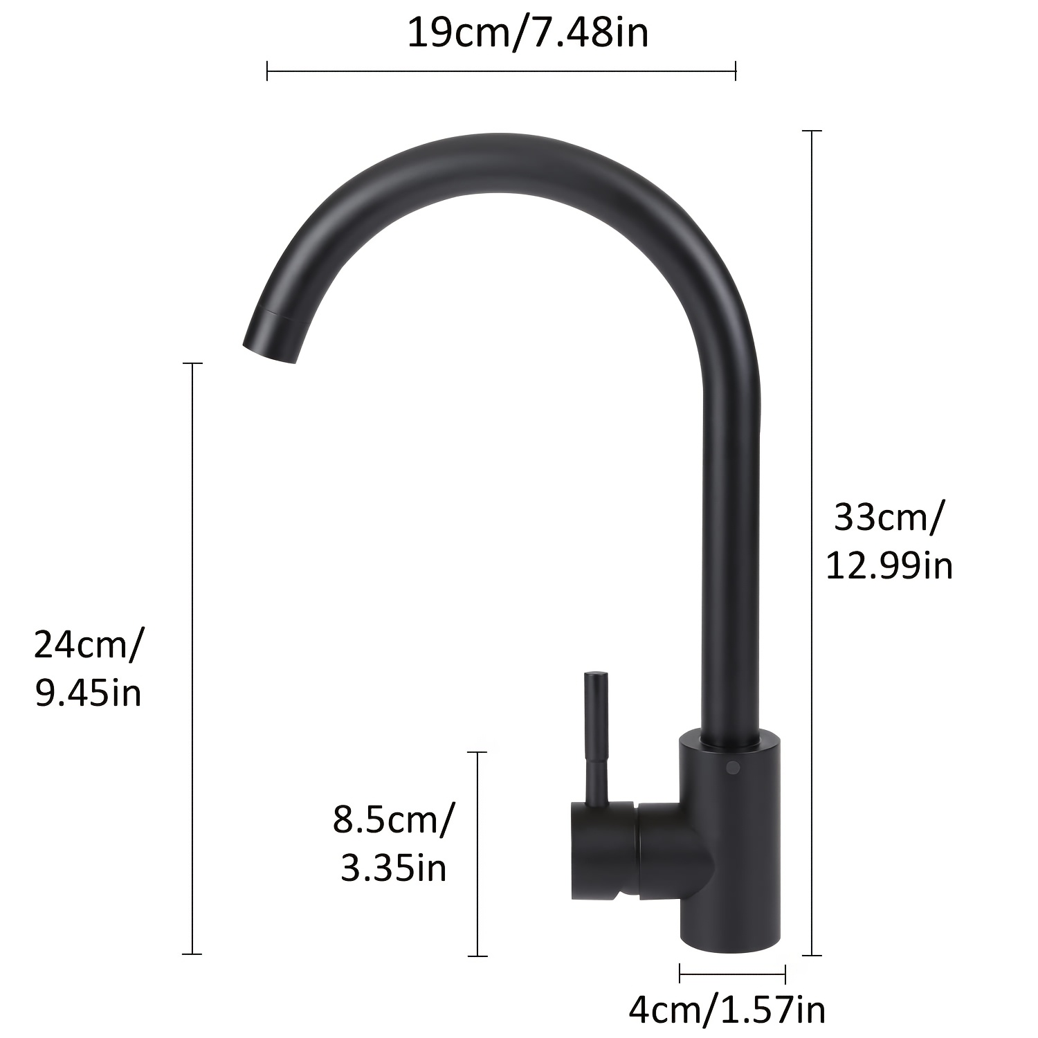 Image of Kitchen Faucet Black/sand Nickel - Stainless Steel Mixer Faucet High Pressure Sink Hot And Cold Water Kitchen High-end Stainless Steel Faucet Single Handle Efficient Cleaning For Sink Garden