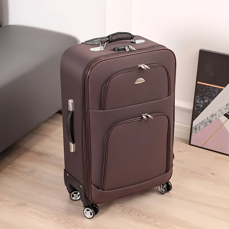 28 inch durable oxford fabric suitcase with spinner wheels combination lock and telescopic handle large capacity multi compartment travel luggage for men and women luggage for trave Product details 3