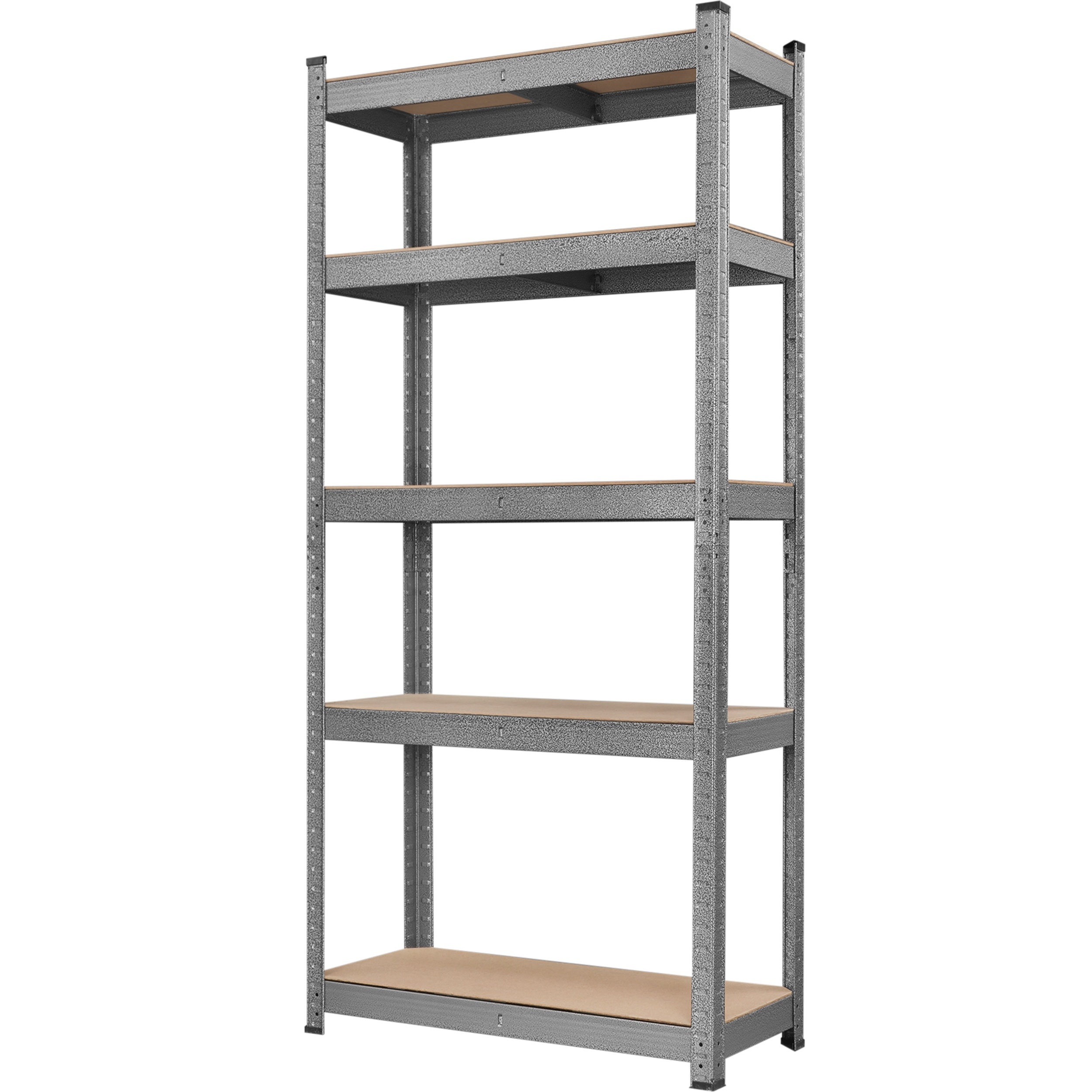 

28" W X 12" D X 59" H Garage Storage Shelves, 5 Tier Adjustable Storage Shelving Unit, Utility Standing Shelf Rack Organizer For Warehouse Kitchen Pantry Closet Basement, Silver Grey