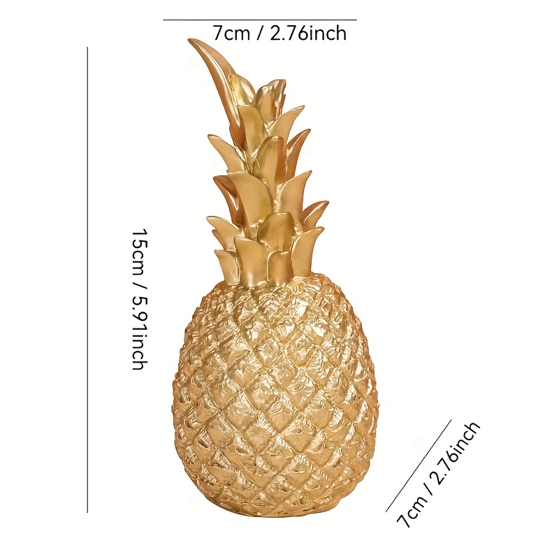 Image of 1pc Nordic Style Golden Pineapple Home Ornament Entrance Decor Home Ornament