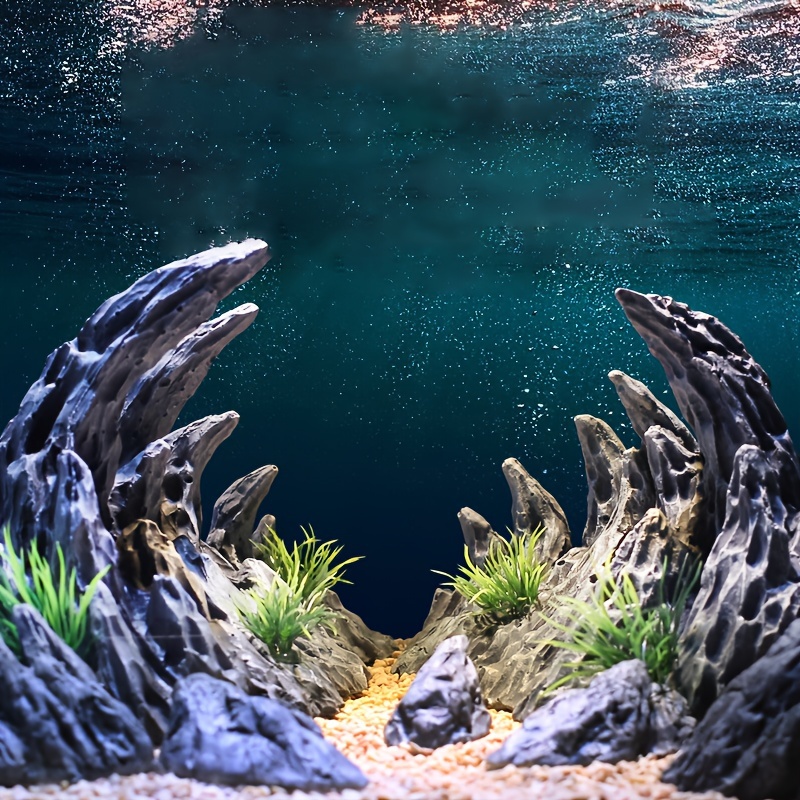 

Aquatic Dragon Bone - Realistic Canyon Landscape Decor For Fish Tanks, Abs Resin Aquarium Ornament, Fake Stone, Water Grass, Dragon Bone