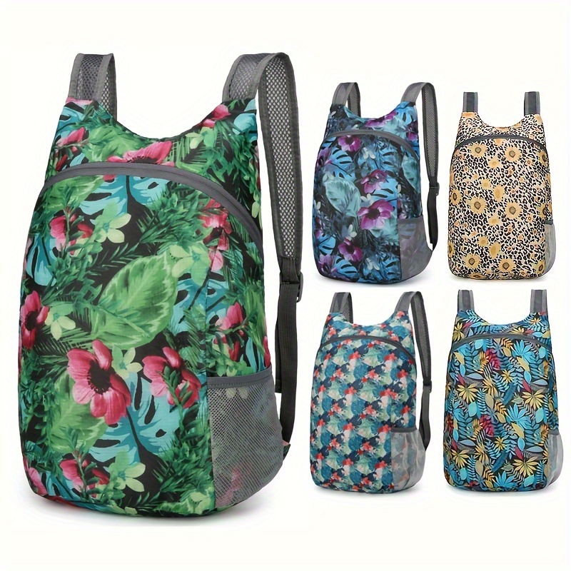 

Lightweight & Foldable Floral Backpack - Ultra-thin, Multi-functional For Hiking, Travel, Work, Shopping | Polyester, Adjustable Straps